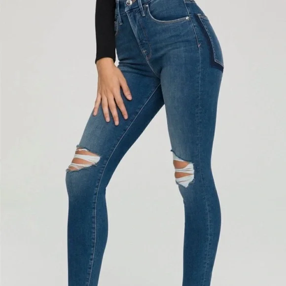 Good American | GOOD WAIST CROP SHADOW POCKETS Jeans - Picture 4 of 14